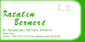 katalin bernert business card